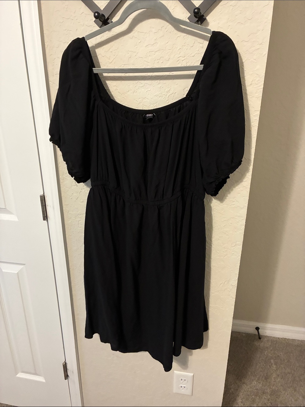 torrid Black Puff Sleeve Mini Dress